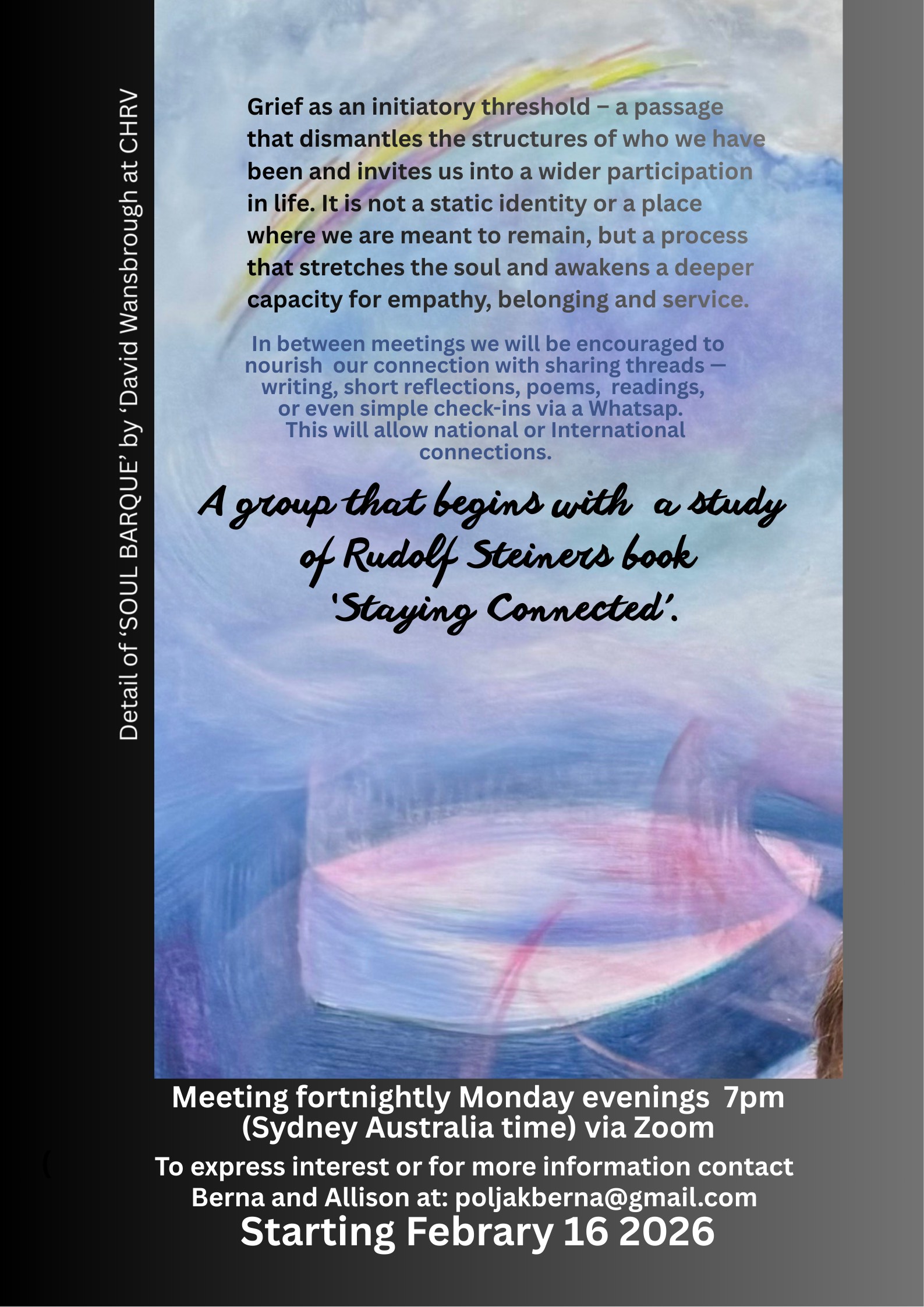 poster with text and a painting background