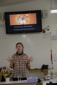 photo of woman lecturing